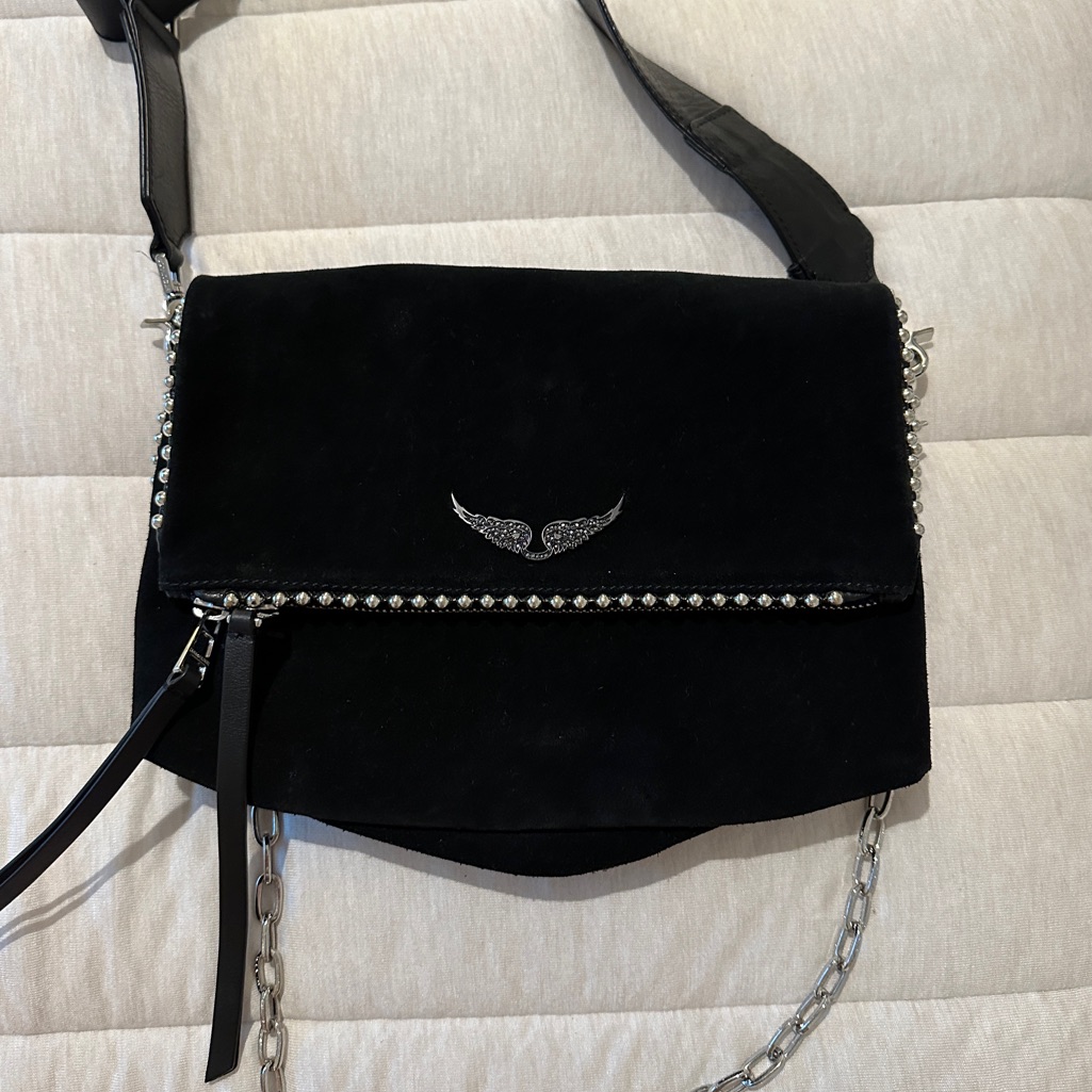 Rocky Suede Bag- Black